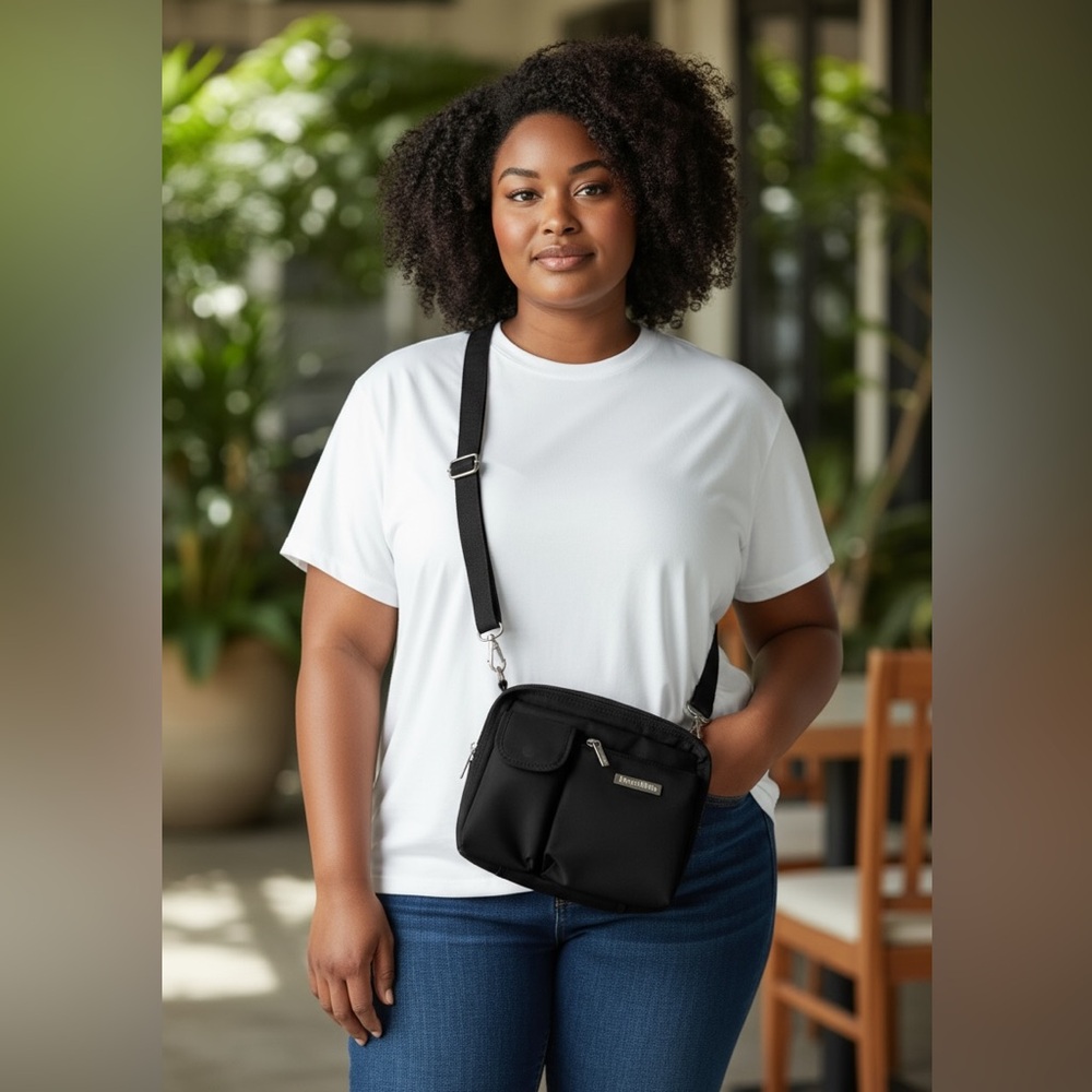 Baggallini Small Black Convertible Crossbody Bag … - image 1